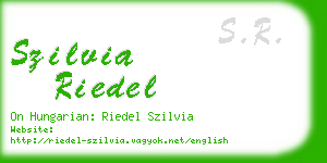 szilvia riedel business card
